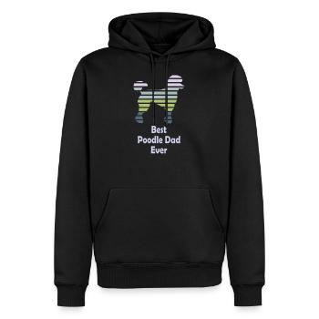 Caniche | Le | Le caniche papa | Meilleur Poodle Papa - Sweat à capuche Premium bio Homme - noir - Devant - Nico (187cm)