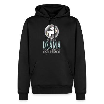 Unicorn You Smell Like Drama and A Headache Please - Sweat à capuche Premium bio Homme - noir - Devant - Nico (187cm)