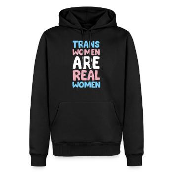 Transfrauen sind echte Frauen LGBTQ - Männer Premium Bio Hoodie - Schwarz - Vorne - Nico (187cm)