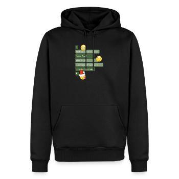 Weihnachtschaos im Griff - Männer Premium Bio Hoodie - Schwarz - Vorne - Nico (187cm)