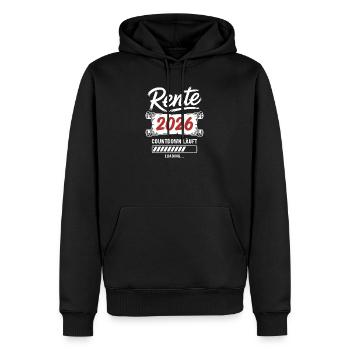 Pension 2026 countdown is on - Men’s Premium Organic Hoodie - black - Front - Nico (187cm)