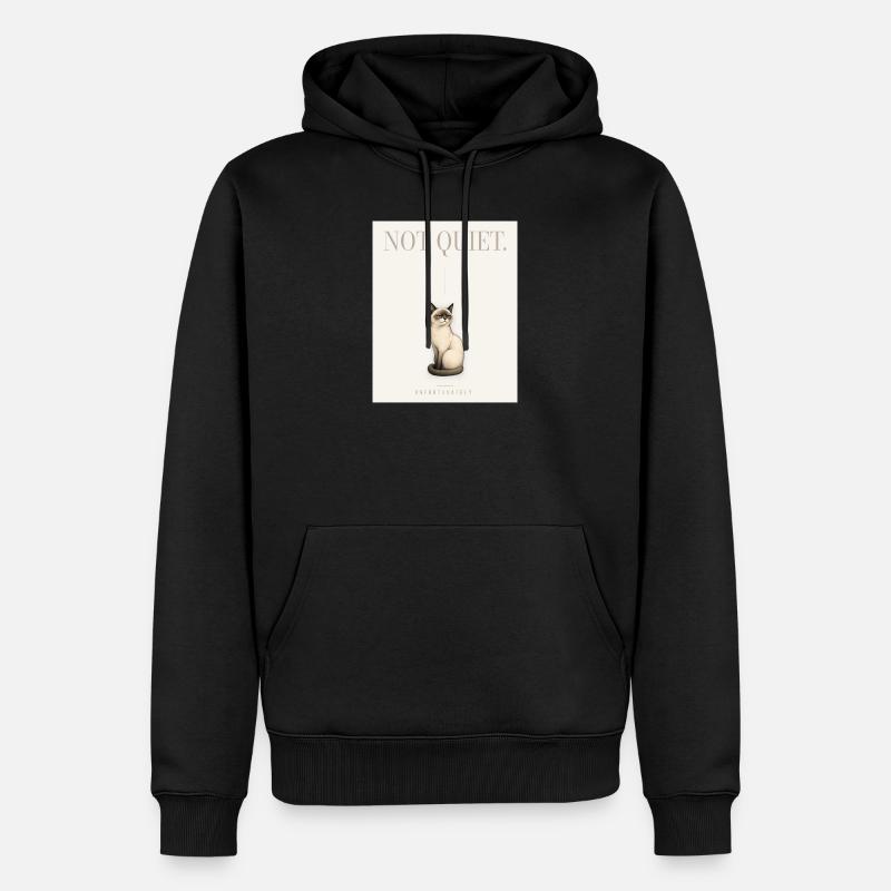 PAS SILENCIEUX. Noble Chat Sarcastique Conception du Mème - Sweat à capuche Premium bio Homme - noir