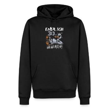 Geburtstag Ente Gut Alles Gut 30 Jahre Comic - Männer Premium Bio Hoodie - Schwarz - Vorne - Nico (187cm)
