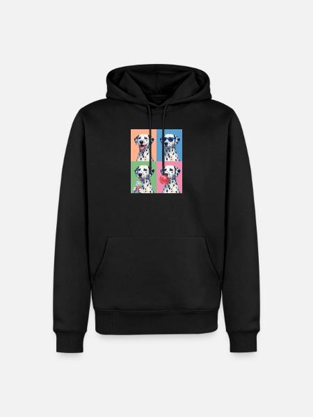 Hunde Dalmatiner Hund - Männer Premium Bio Hoodie - Schwarz