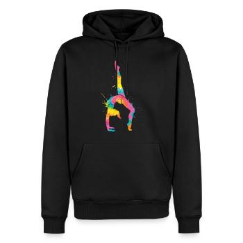 Gymnaste Gymnastique Équilibre sur les mains Enfants Filles Gymnastique - Sweat à capuche Premium bio Homme - noir - Devant - Nico (187cm)