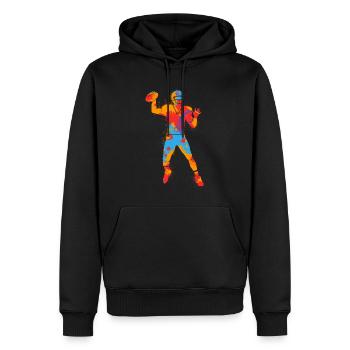 Football américain Coloré Hommes Football masculin - Sweat à capuche Premium bio Homme - noir - Devant - Nico (187cm)
