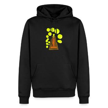 Modifiziertes Metronom - Männer Premium Bio Hoodie - Schwarz - Vorne - Nico (187cm)