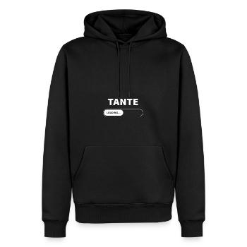 Tante loading - Männer Premium Bio Hoodie - Schwarz - Vorne - Nico (187cm)