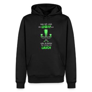 Lauch Kraftsport Fitness Fitnessstudio Gym Lustig - Männer Premium Bio Hoodie - Schwarz - Vorne - Nico (187cm)