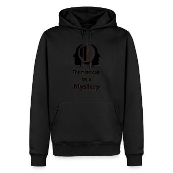 The mind can be a mystery - Men’s Premium Organic Hoodie - black - Front - Nico (187cm)
