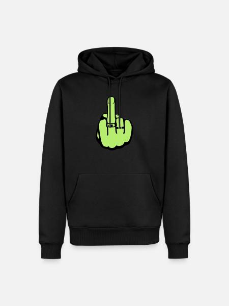 Finger Frauen - Männer Premium Bio Hoodie - Schwarz