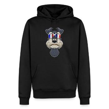 Lunettes de soleil miniatures Schnauzer France I Français - Sweat à capuche Premium bio Homme - noir - Devant - Nico (187cm)