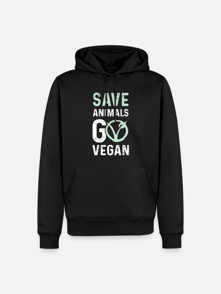 Animal welfare vegan - Men’s Premium Organic Hoodie - black