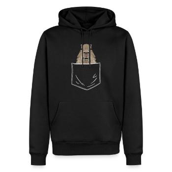 Rongeur Capybara - Sweat à capuche Premium bio Homme - noir - Devant - Nico (187cm)