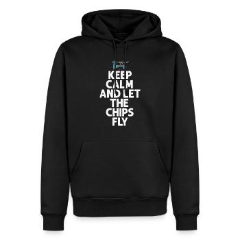 Woodturning Woodturning Wood Lathe Lathe - Men’s Premium Organic Hoodie - black - Front - Nico (187cm)