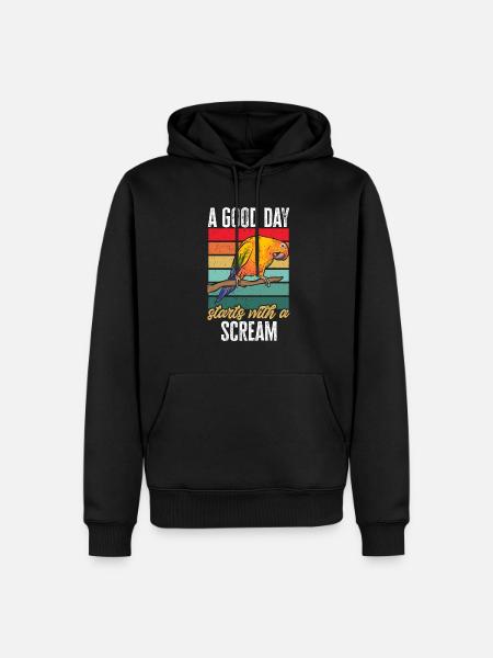 Parakeet, Parrot, Parakeet, Bird - Men’s Premium Organic Hoodie - black