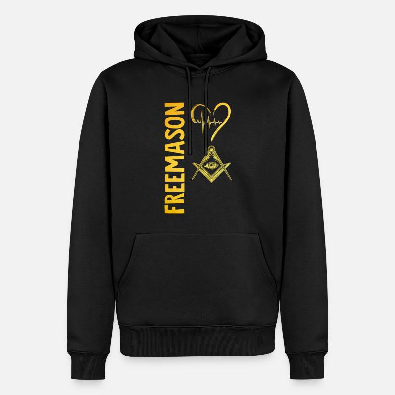 Masonic Freemasonry Fraternal - Männer Premium Bio Hoodie - Schwarz