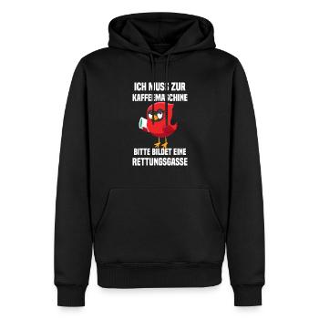 Kaffee Zubehör Koffein Getränk Wachmacher Kaffee - Männer Premium Bio Hoodie - Schwarz - Vorne - Nico (187cm)