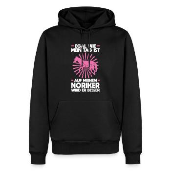 Noriker Pferd Pferdesport Geschenk - Männer Premium Bio Hoodie - Schwarz - Vorne - Nico (187cm)