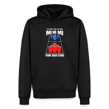 Bierpong Trinkspiel Alkohol Bier Studenten Party - Männer Premium Bio Hoodie - Schwarz - Vorne - Nico (187cm)