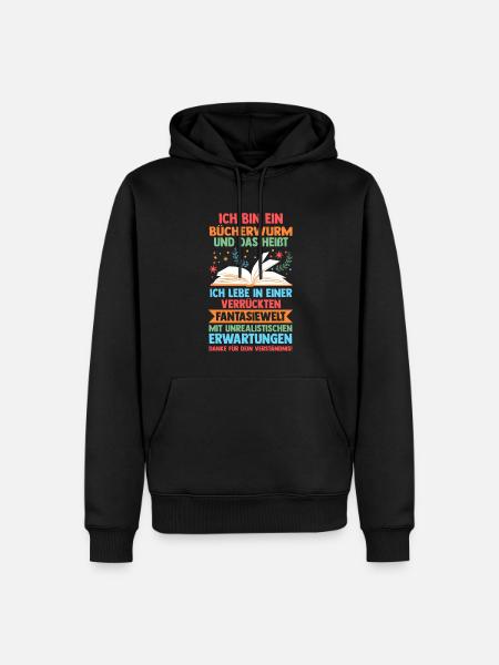 Lesen Bücher Leser Geschenk - Männer Premium Bio Hoodie - Schwarz