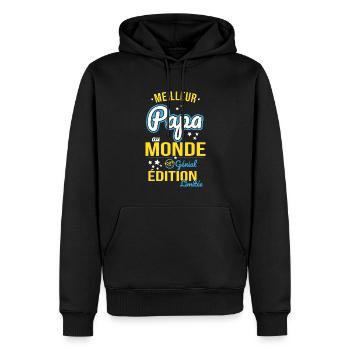 Best Dad in the World - 100% awesome - Men’s Premium Organic Hoodie - black - Front - Nico (187cm)