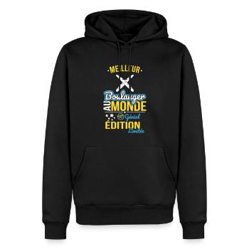 Best Baker in the World - 100% Awesome - Men’s Premium Organic Hoodie - black - Front - Nico (187cm)