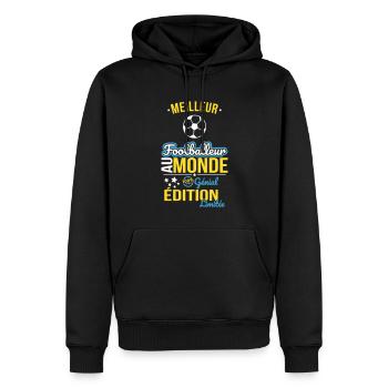 Bester Fußballer der Welt - 100% Awesome - Männer Premium Bio Hoodie - Schwarz - Vorne - Nico (187cm)