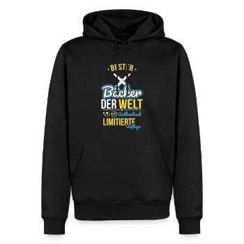 Best Baker in the World - 100% Authentic - Men’s Premium Organic Hoodie - black - Front - Nico (187cm)