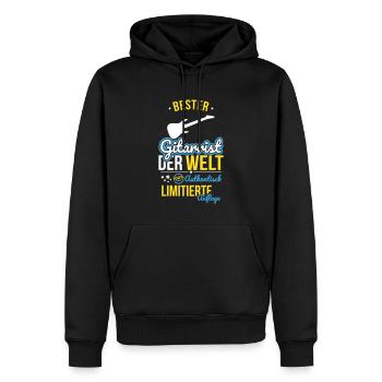 Bester Gitarrist der Welt - 100% Authentisch - Männer Premium Bio Hoodie - Schwarz - Vorne - Nico (187cm)