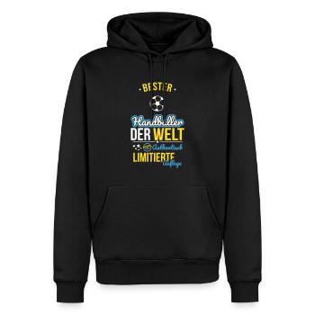 Bester Handballer der Welt -100% Authentisch - Männer Premium Bio Hoodie - Schwarz - Vorne - Nico (187cm)