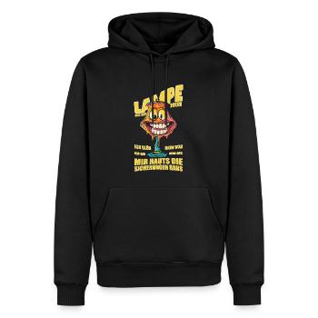 Lampe des années 70. J’aime me réchauffer, je vais... - Sweat à capuche Premium bio Homme - noir - Devant - Nico (187cm)