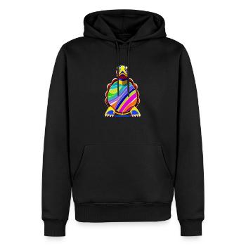 Schildkröte - Männer Premium Bio Hoodie - Schwarz - Vorne - Nico (187cm)