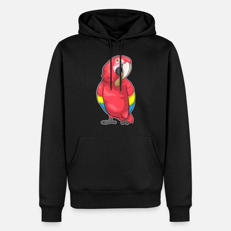 Pappagei Erdnuss - Männer Premium Bio Hoodie - Schwarz