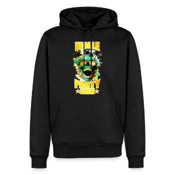 Malle Party Crew Totenkopf Mallorca - Männer Premium Bio Hoodie - Schwarz - Vorne - Nico (187cm)