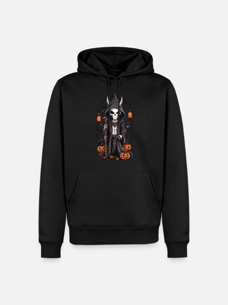 Halloween Skeleton Druid Magic - Men’s Premium Organic Hoodie - black