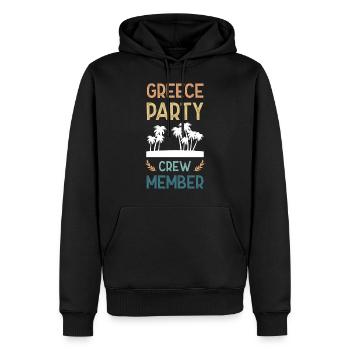 Greece Party Crew - Men’s Premium Organic Hoodie - black - Front - Nico (187cm)