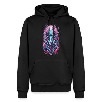 Occult Kraken Monster Halloween Goth Design - Men’s Premium Organic Hoodie - black - Front - Nico (187cm)