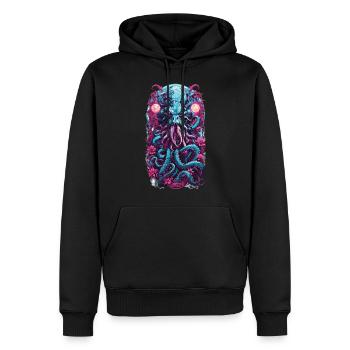 Düsterer Oktopus Monster Goth Pastell Design - Männer Premium Bio Hoodie - Schwarz - Vorne - Nico (187cm)