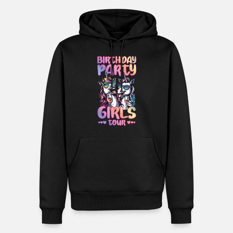 Visite des filles d’anniversaire - Sweat à capuche Premium bio Homme - noir