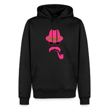 mr. X - Männer Premium Bio Hoodie - Schwarz - Vorne - Nico (187cm)