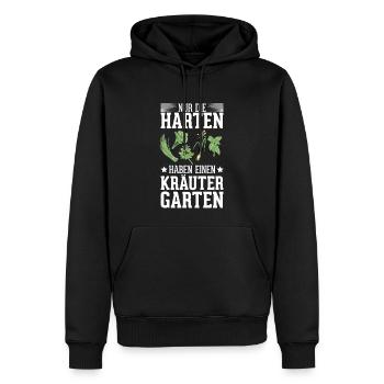 Die Harten Haben Kräutergarten Gartenarbeit - Männer Premium Bio Hoodie - Schwarz - Vorne - Nico (187cm)