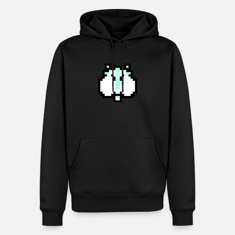 Cloud cat - Männer Premium Bio Hoodie - Schwarz