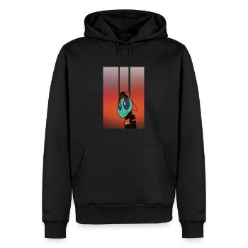 Chromatisches Charakter-Ensemble - Männer Premium Bio Hoodie - Schwarz - Vorne - Nico (187cm)