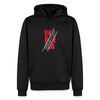 Indonésie - Sweat à capuche Premium bio Homme - noir - Devant - Nico (187cm)