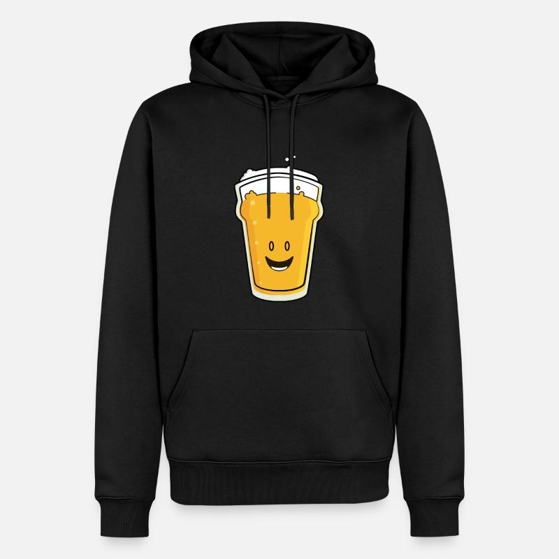 Bier - Männer Premium Bio Hoodie - Schwarz