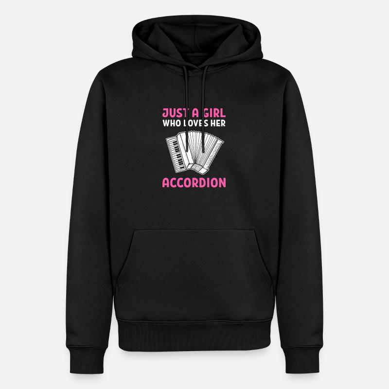 accordéon - Sweat à capuche Premium bio Homme - noir