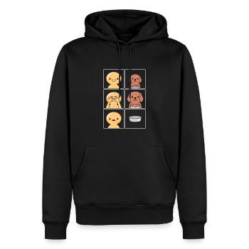 Dog Eats Fast Design for Dog Owners - Men’s Premium Organic Hoodie - black - Front - Nico (187cm)