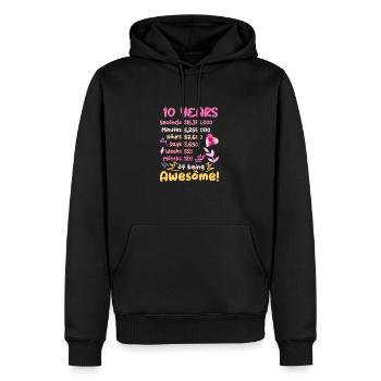 10 Jahre alt! Geburtstagsgeschenk 10. Geburtstag - Männer Premium Bio Hoodie - Schwarz - Vorne - Nico (187cm)