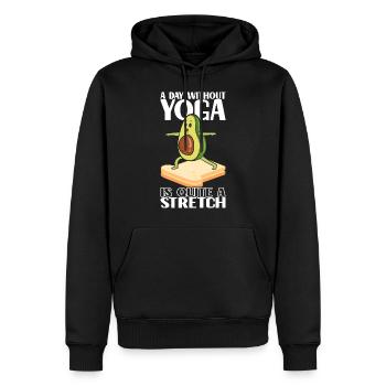 Avocado Toast - Männer Premium Bio Hoodie - Schwarz - Vorne - Nico (187cm)